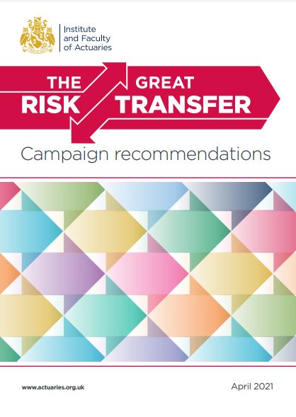The Great Risk Transfer campaign recommendations front cover