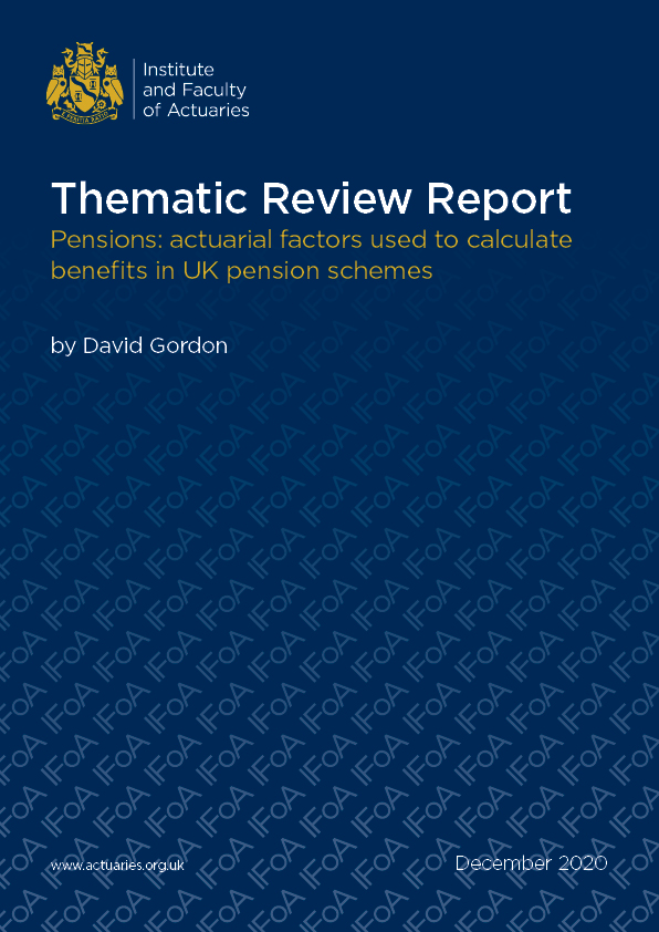 Pensions Thematic Review