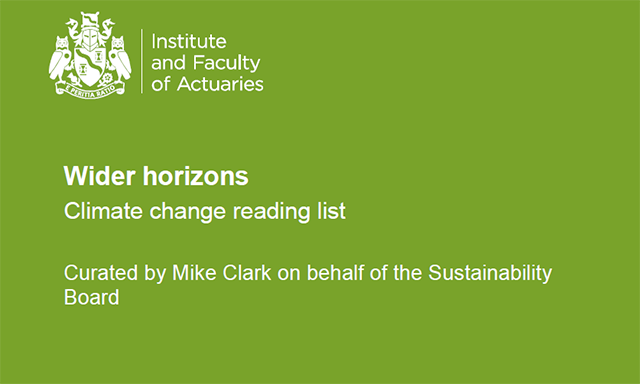 Wider horizons climate change reading list front cover